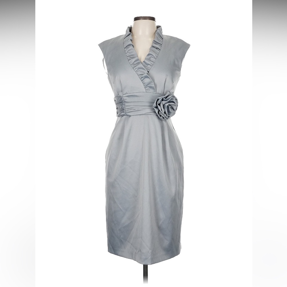Jessica Howard Elegant Gray Midi Dress